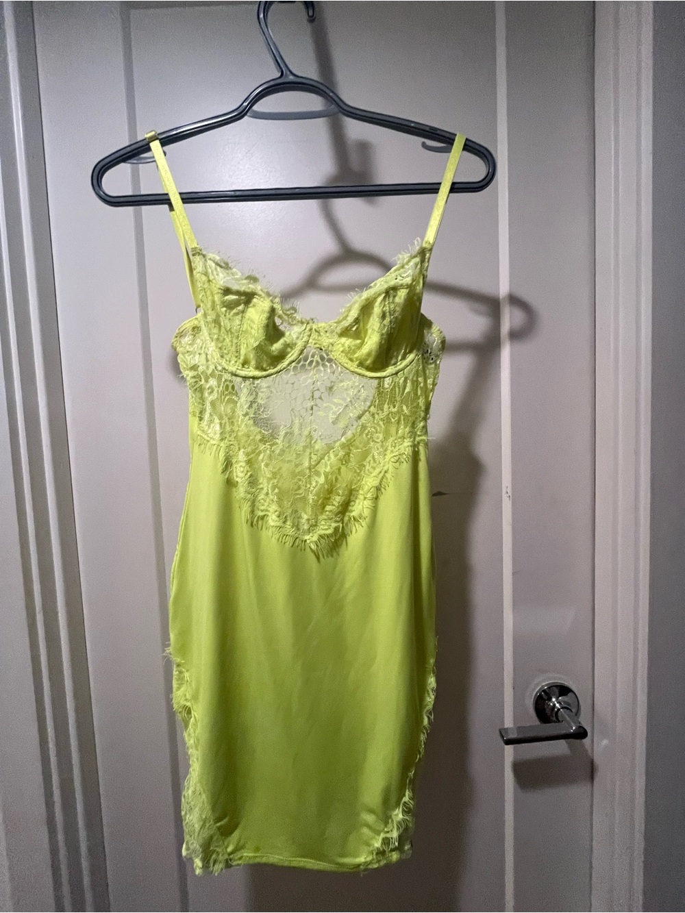 Women's Lace-Trim Slip Dress - Yellow